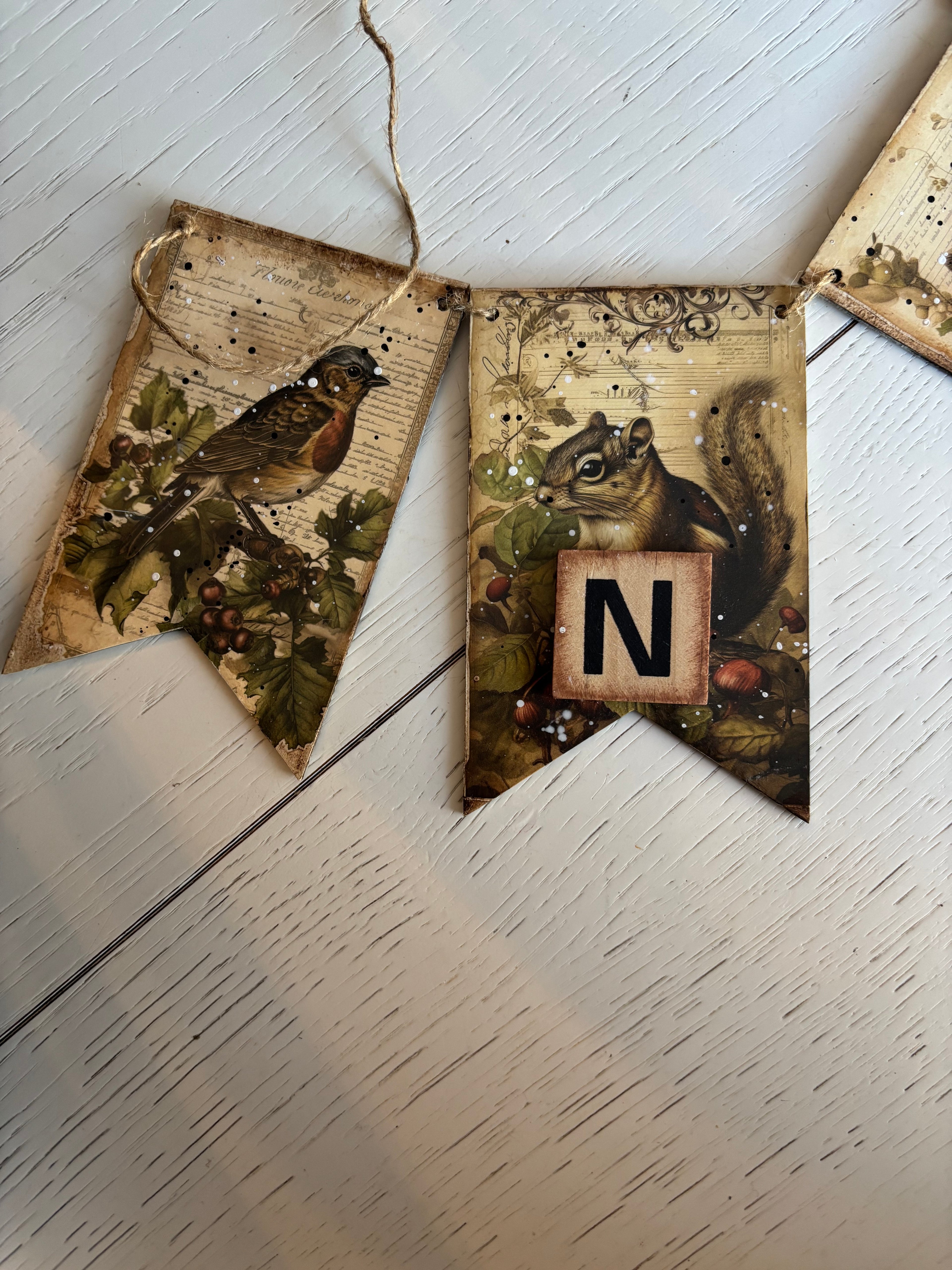 Guirlande vintage NOËL