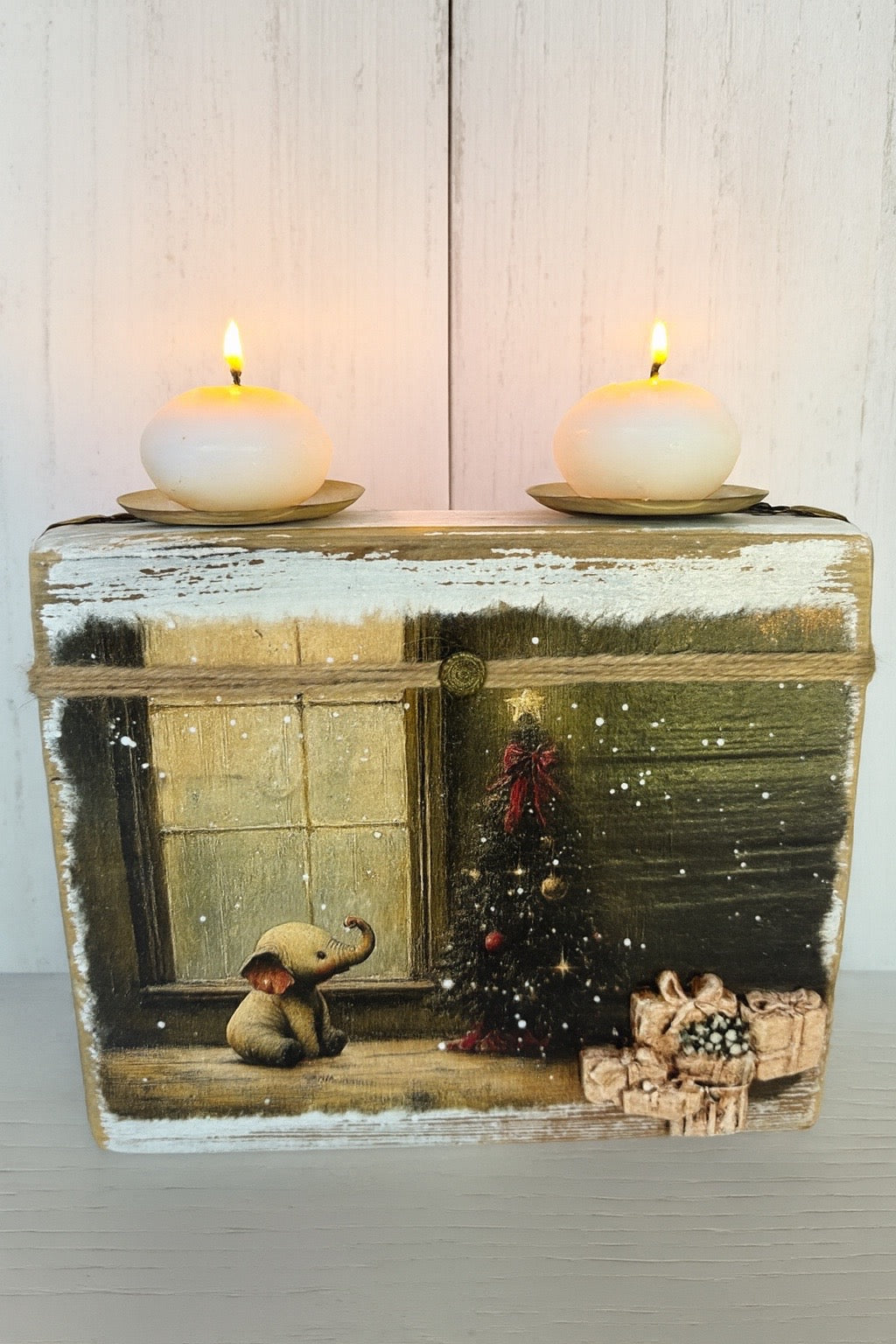 Bougeoirs et Cubes de Noël Vintage – Décoration Authentique