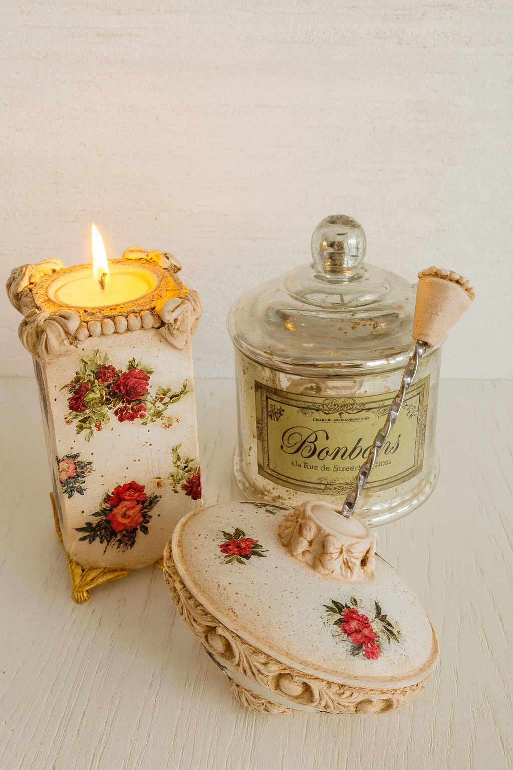 Duo fleuri vintage