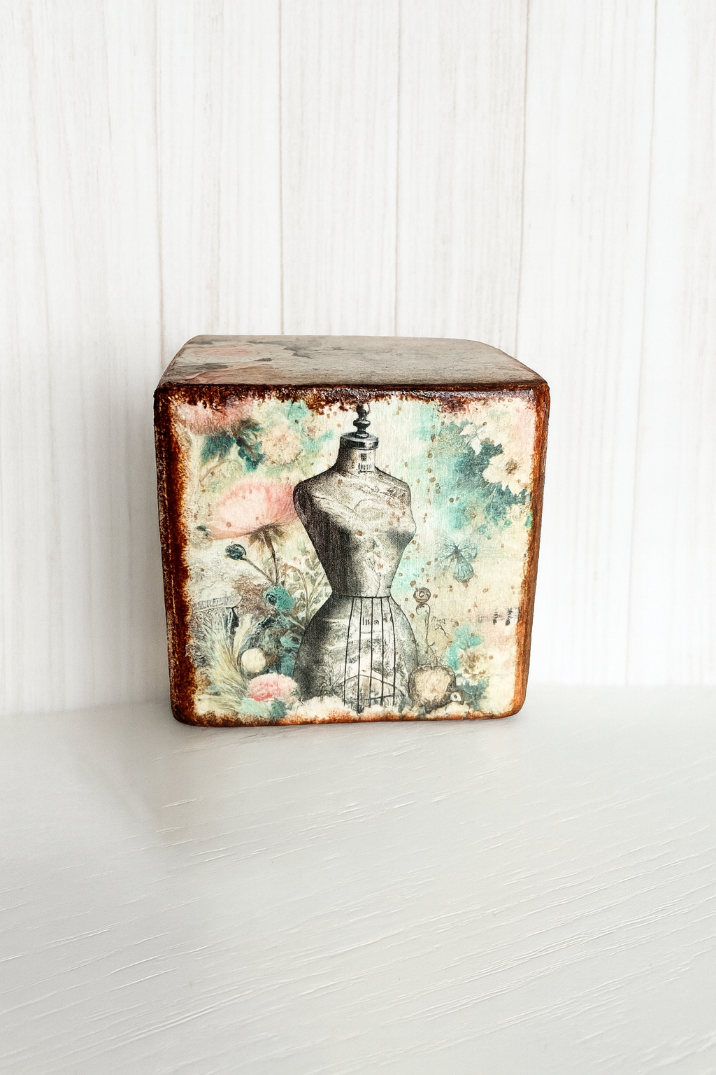 Ensemble Bougeoir et Cube Vintage
