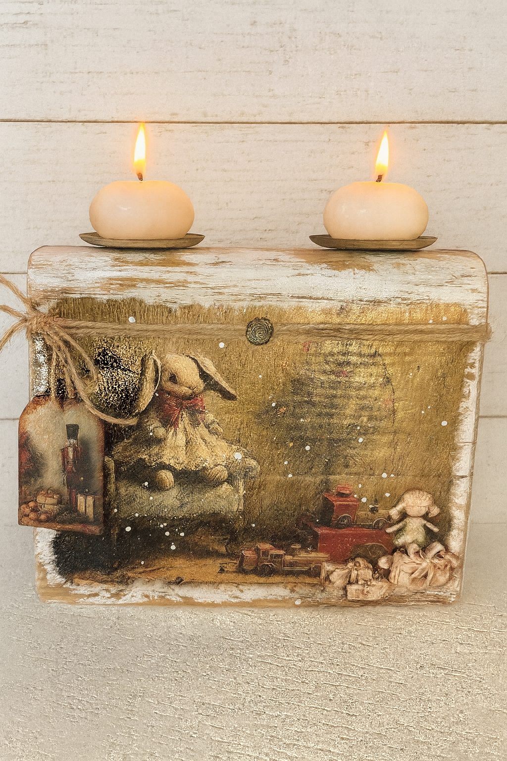 Bougeoirs et Cubes de Noël Vintage – Décoration Authentique
