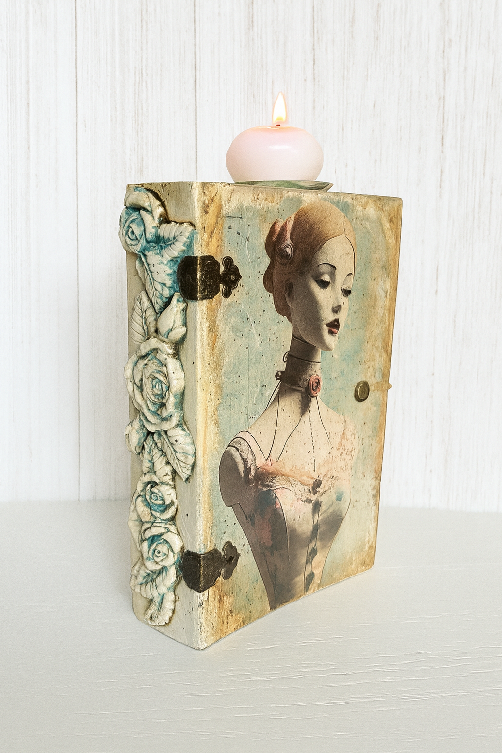 Ensemble Bougeoir et Cube Vintage