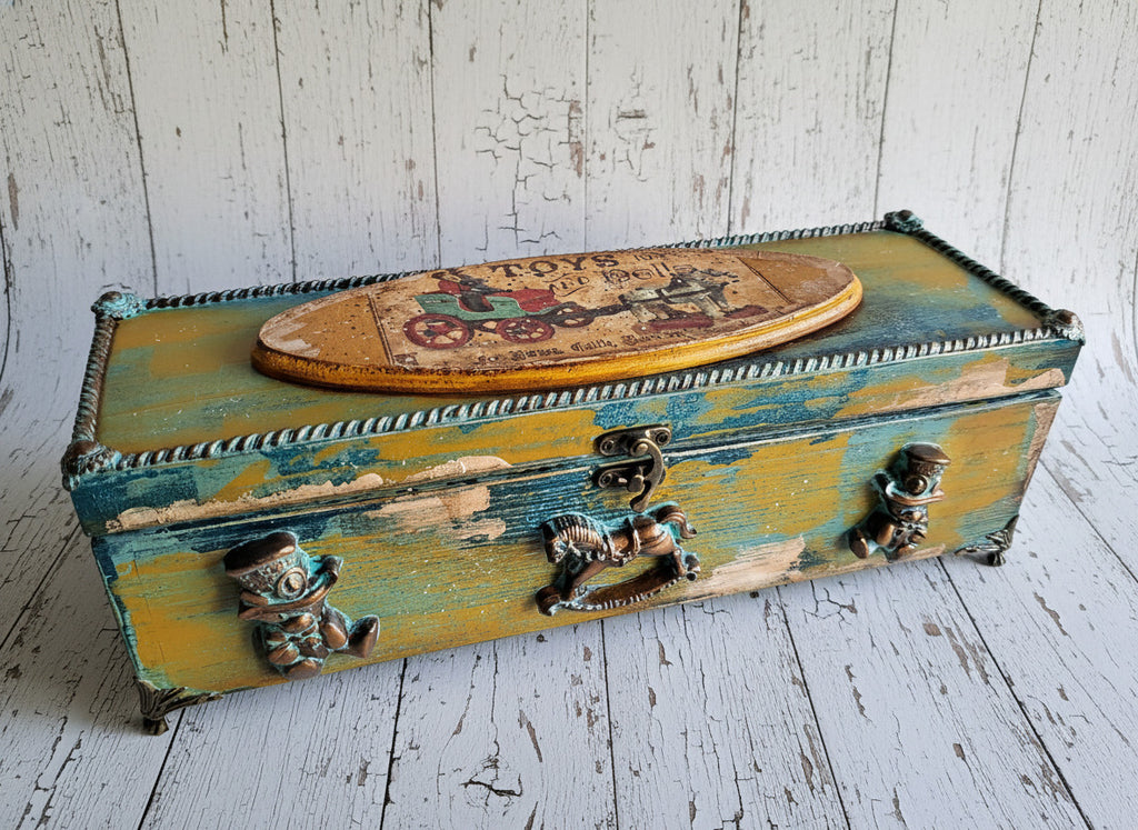 Boîte vintage "Jouets d'antan"