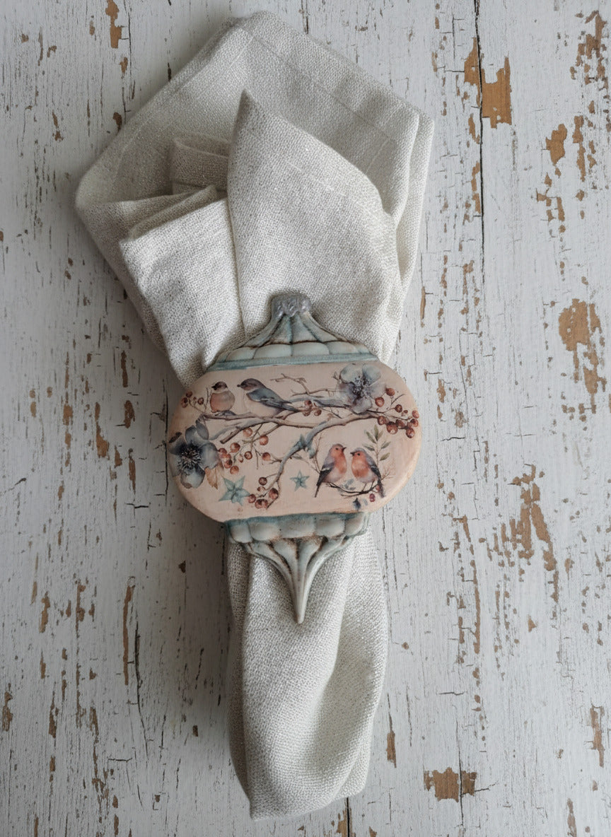 ronds de serviettes collection bleuté
