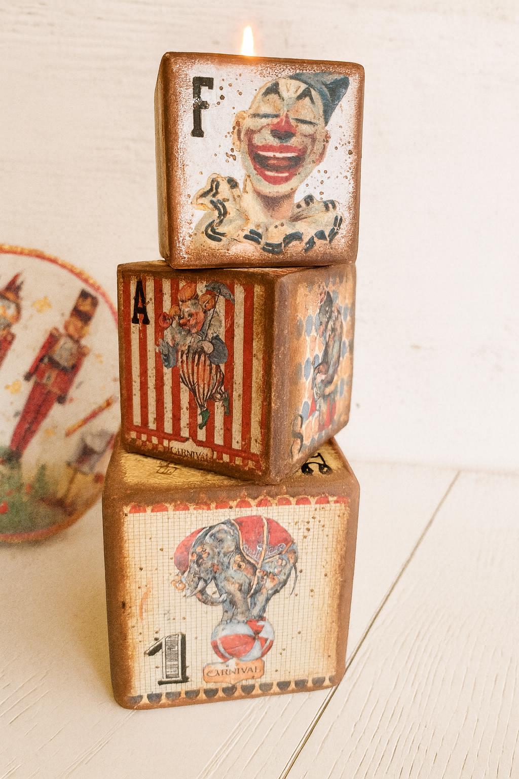 Cubes Vintage Cirque & Bougeoir Clown