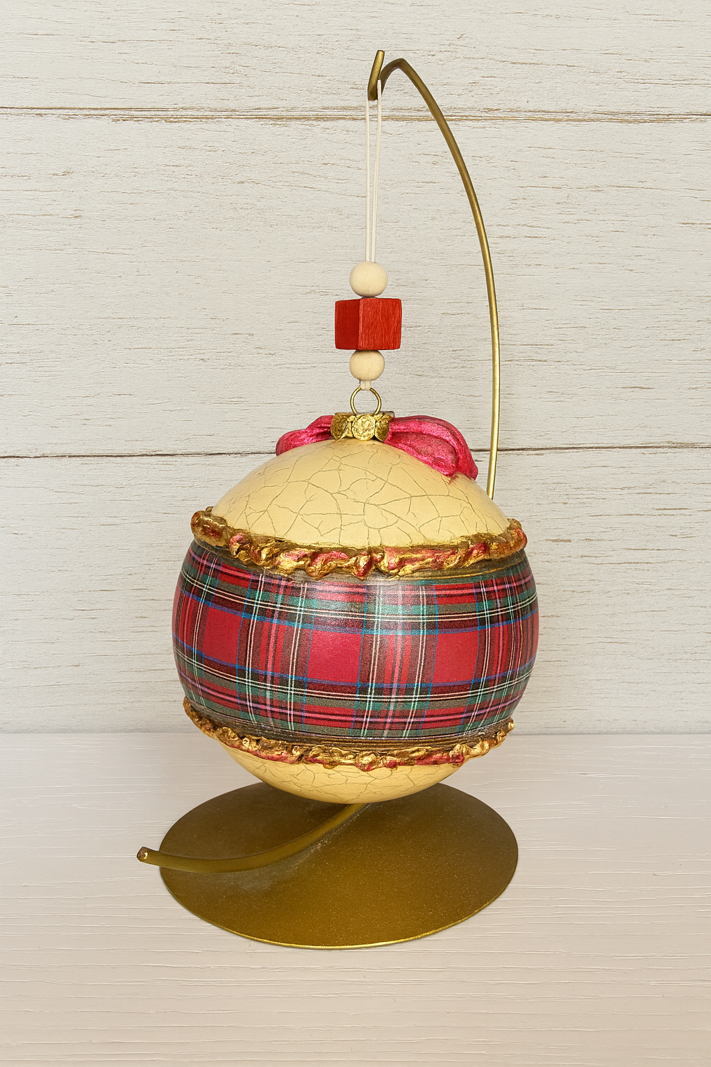 Boule de Noël Vintage Ourson Douillet