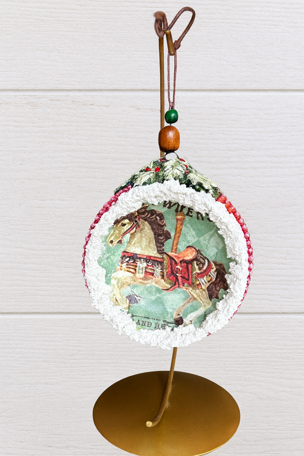 Boule de Noël  Cheval