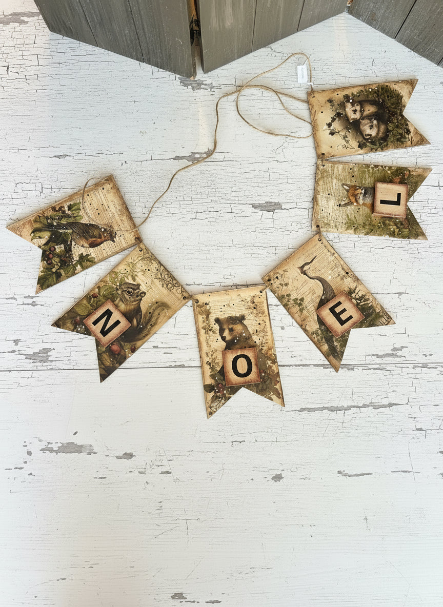 Guirlande vintage NOËL