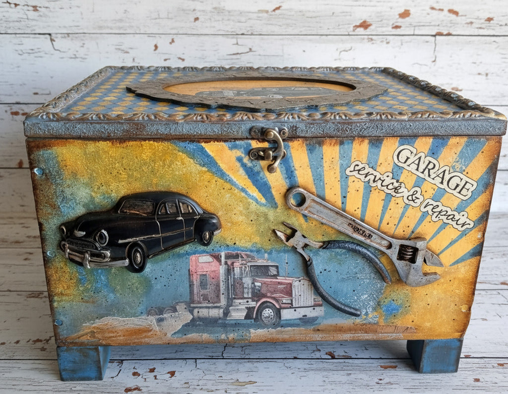 Boîte vintage Garage service