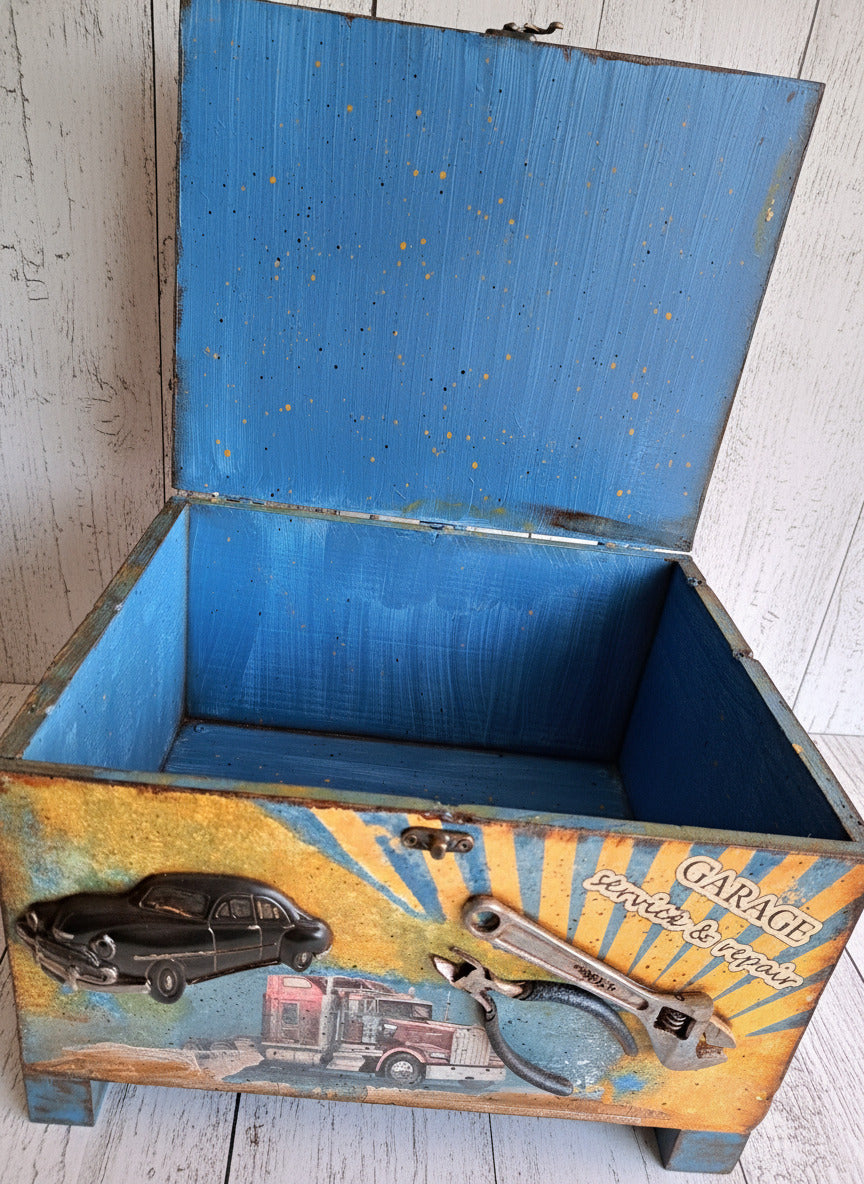 Boîte vintage Garage service