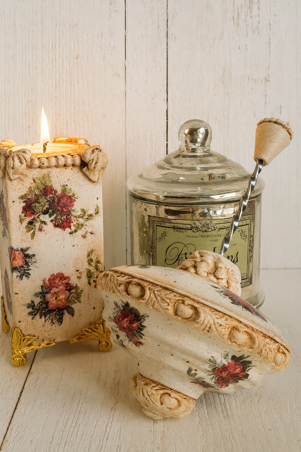 Duo fleuri vintage