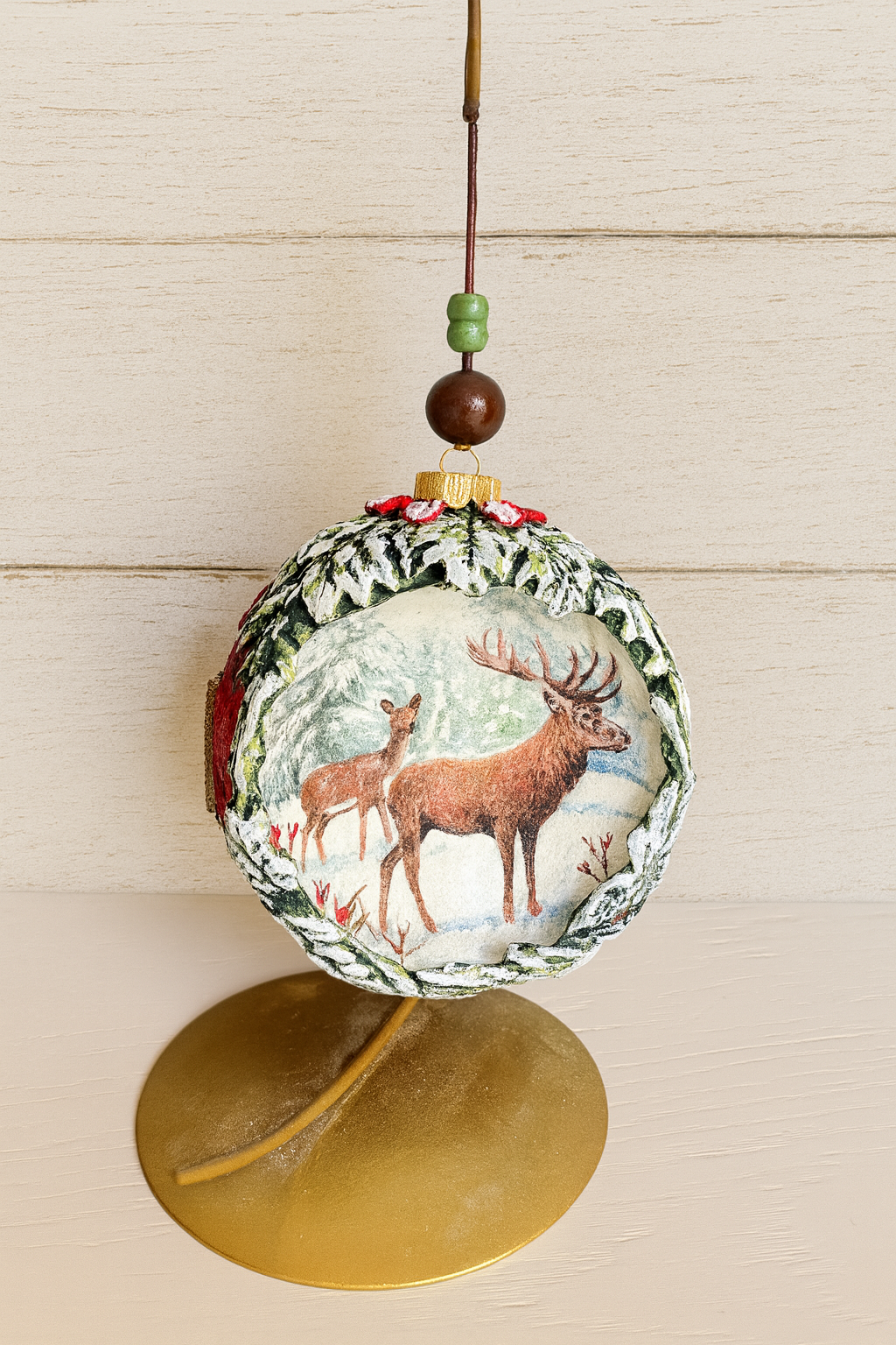 🦌 Boule de Noël Forêt Enchantée