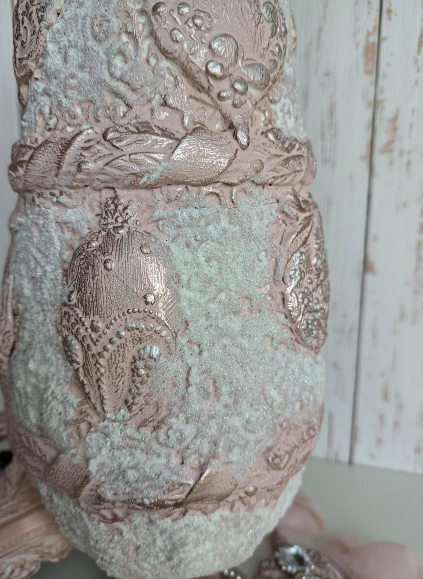 Sapin décoratif Shabby rose poudré